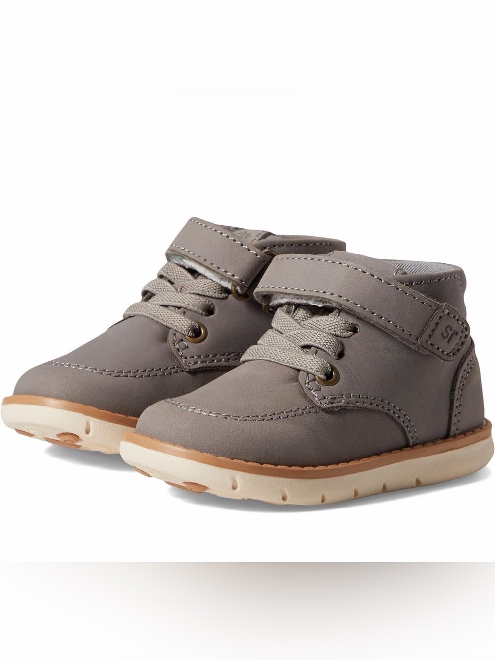 NIB Stride Rite Toddler Quinn Boots in Slate Grey leather